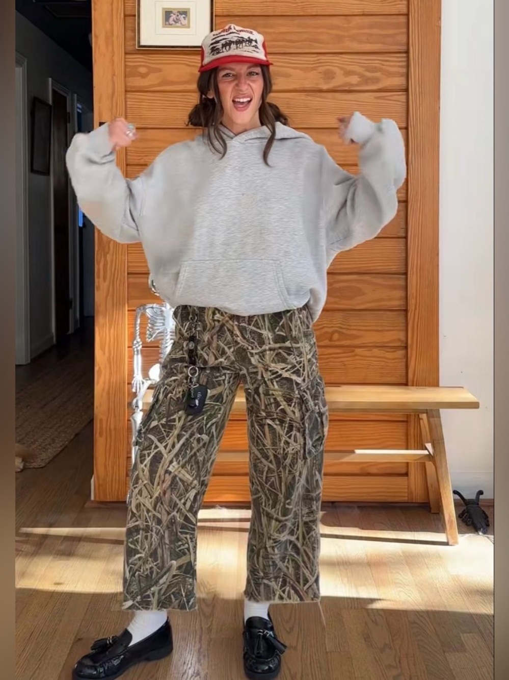 Abercrombie Loose Camo Carpenter Utility Pants 28 Streetwear Baggy